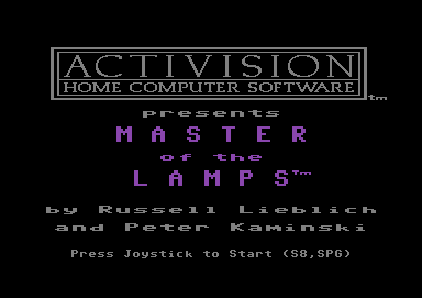 Master of the Lamps screenshot 2 for Commodore 64
